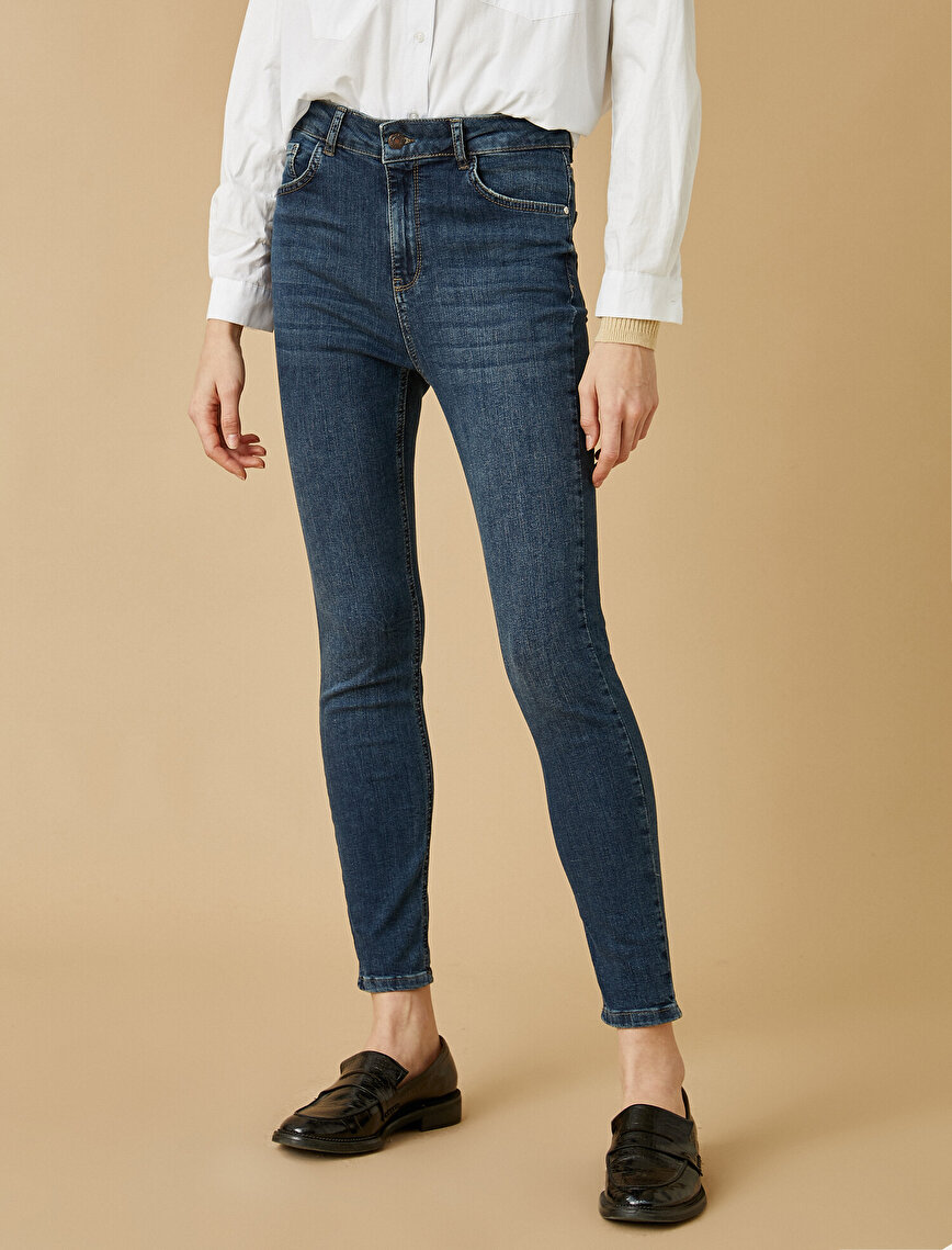 Yüksek Bel Dar Kesim Kot Pantolon - Skinny  Jean