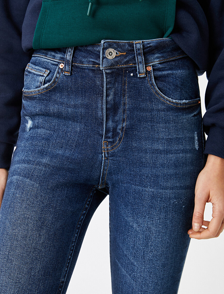 Yüksek Bel Dar Kesim Kot Pantolon - Skinny Jean