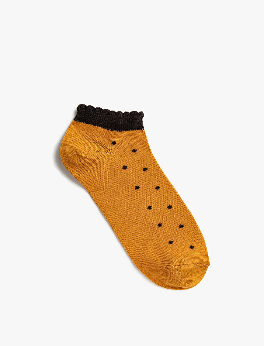 Puantiyeli Pamuklu Kısa Çorap
