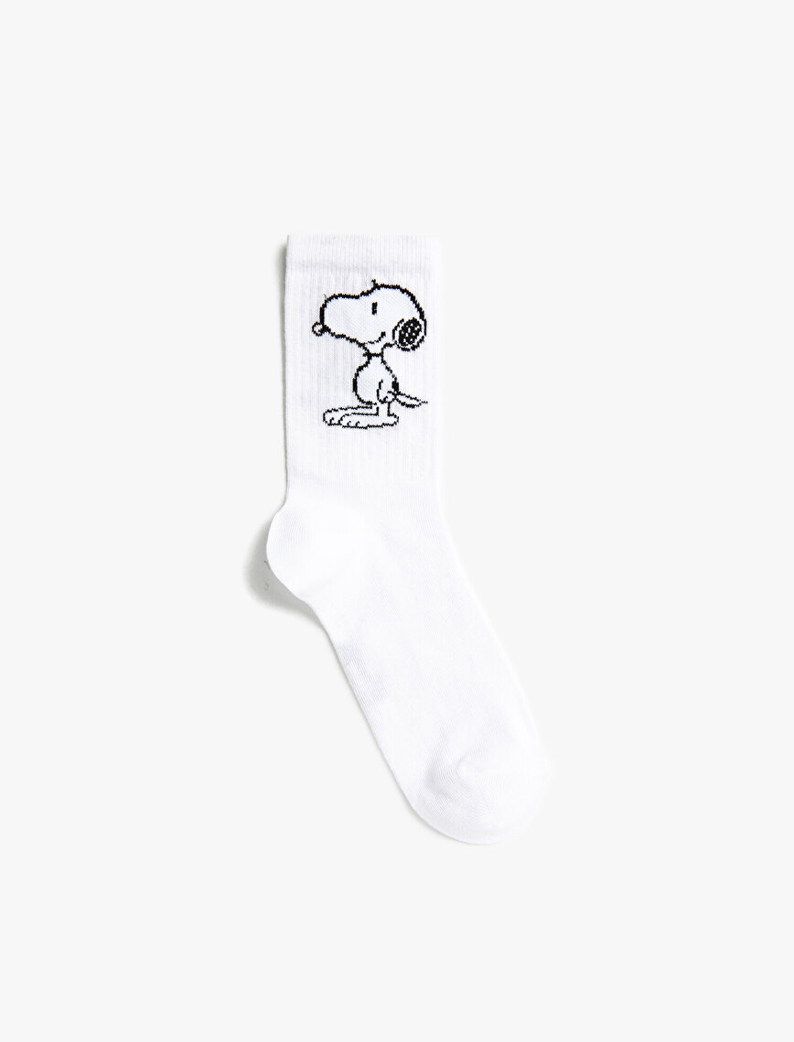 Snoopy Lisanlı Kadın Çorap