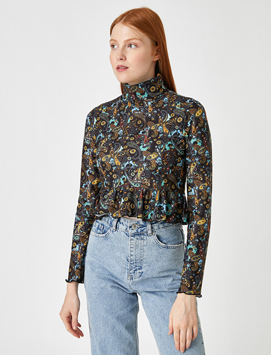 Patterned Long Sleeve T-Shirt