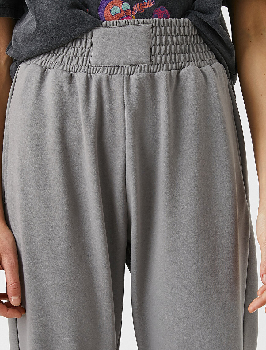 Jogger Pocket Detail Sweat Pants Elastic Waist