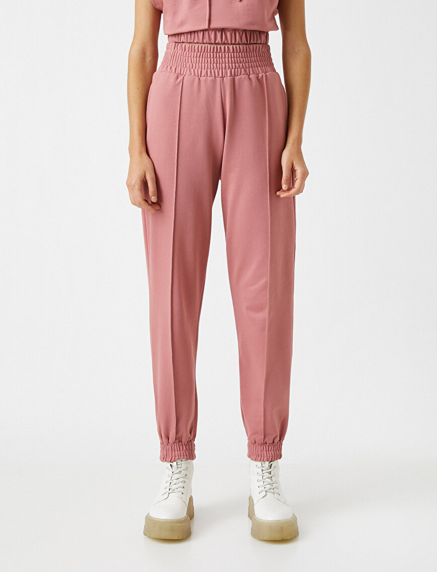 Banded Front High Rise Jogger Sweatpants