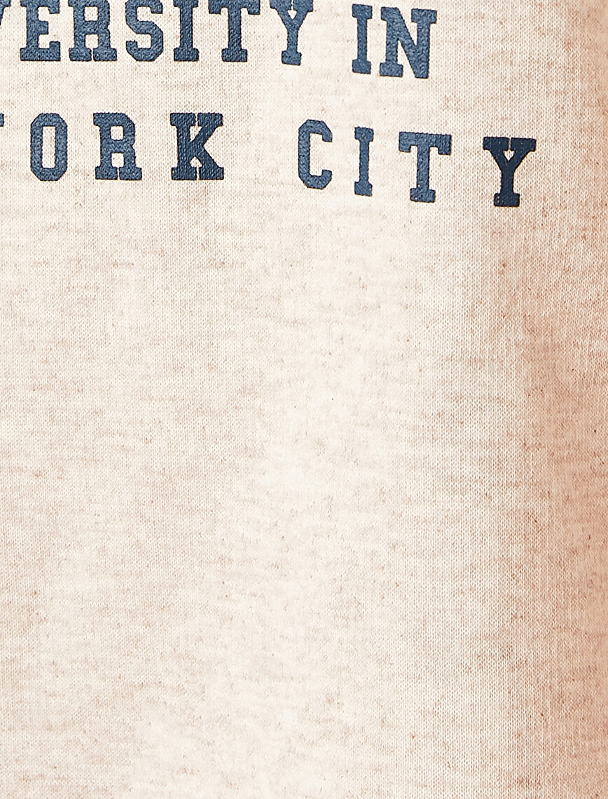 New York Baskılı Kapüşonlu Sweatshirt