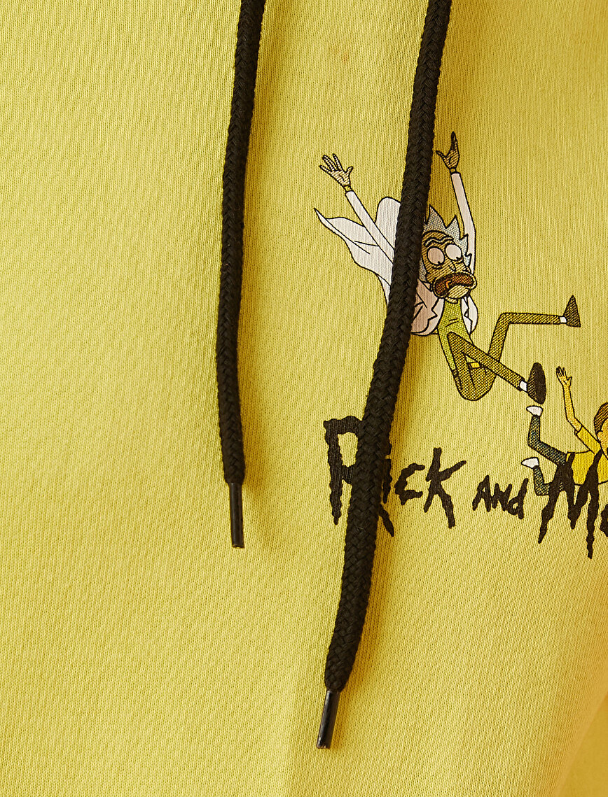 Rick and Morty Lisanslı Kapüşonlu Sweatshirt