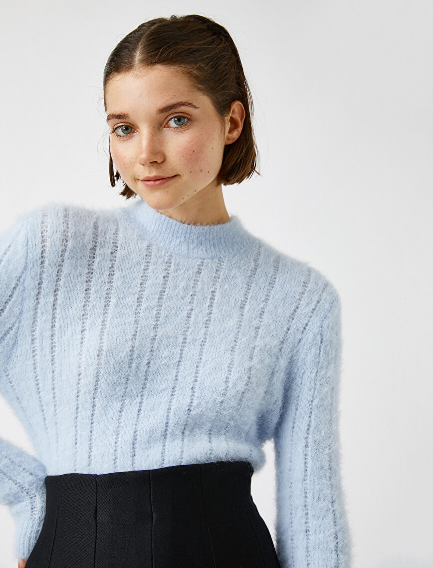 Knitted Detail Sweaters Long Sleeve