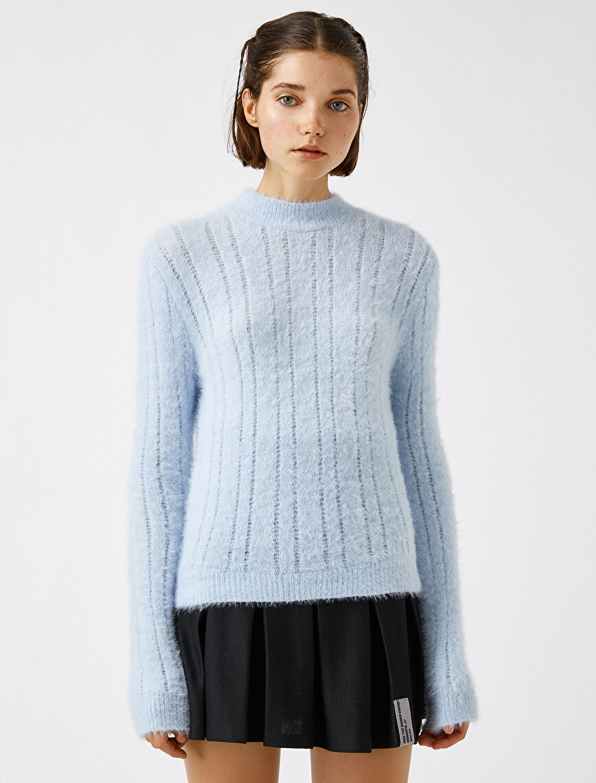 Knitted Detail Sweaters Long Sleeve
