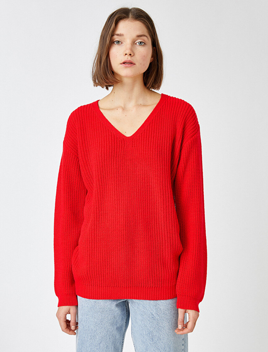 low cut back sweater