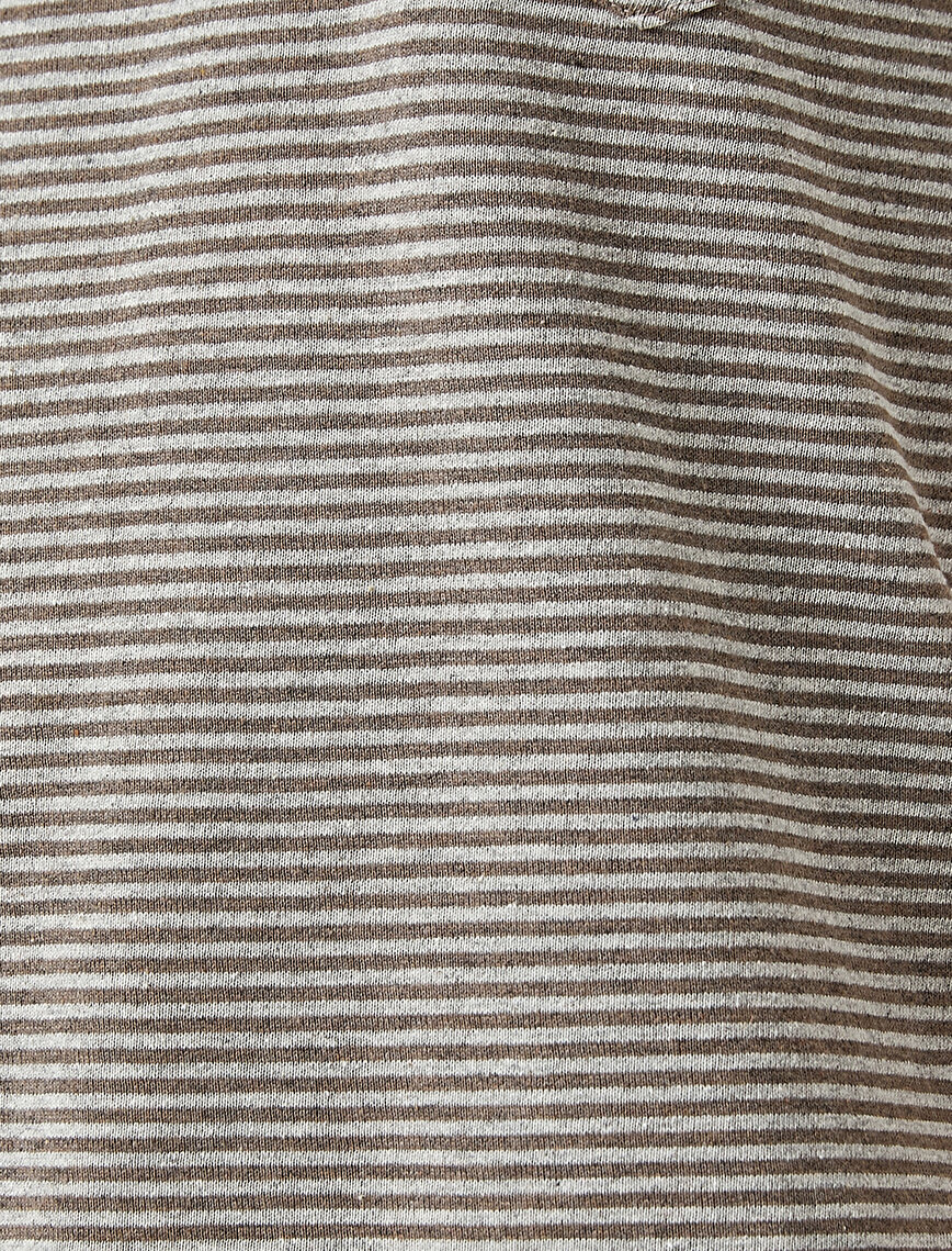 Cepli Çizgili Basic Tişört