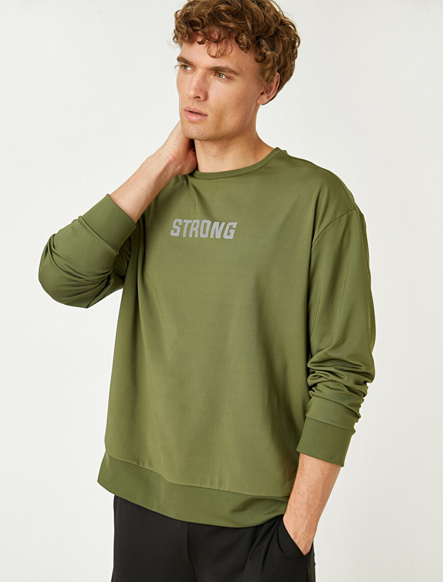 Baskılı Spor Sweatshirt