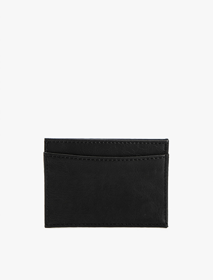 Faux Leather Suede Card Holder