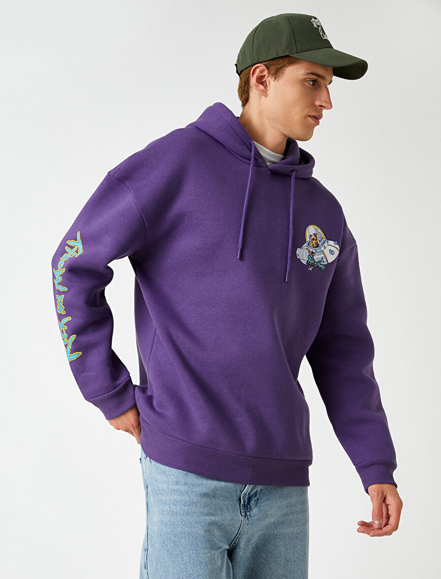 rick and morty purple hoodie