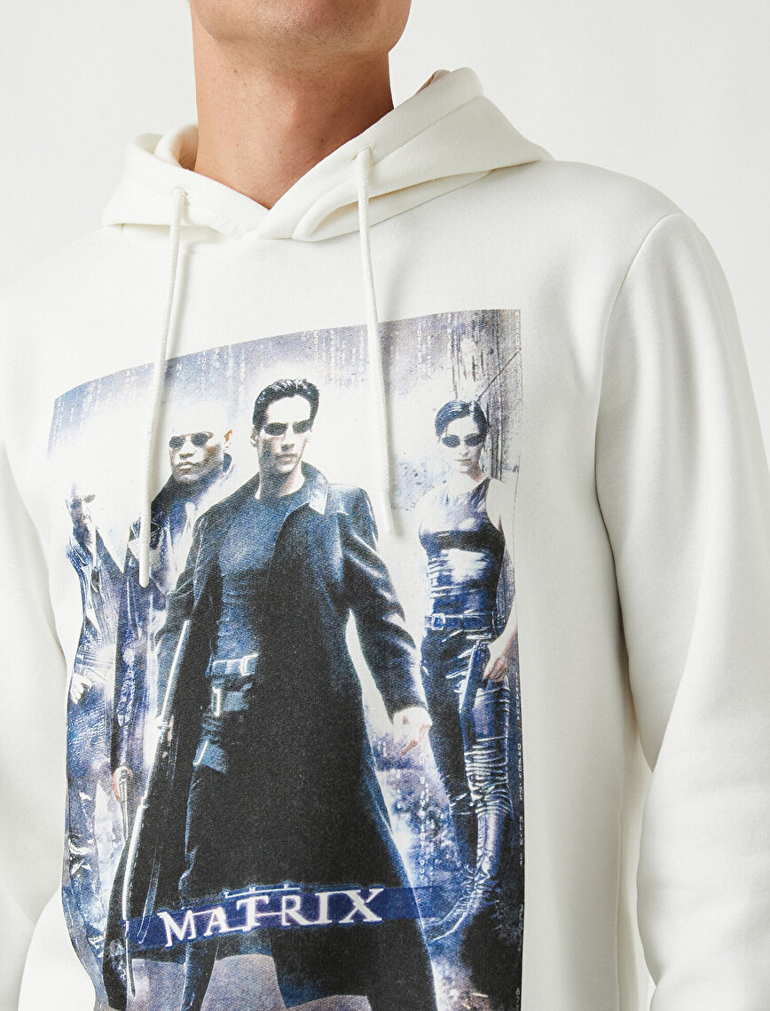 Matrix Kapüşonlu Sweatshirt Lisanslı Baskılı