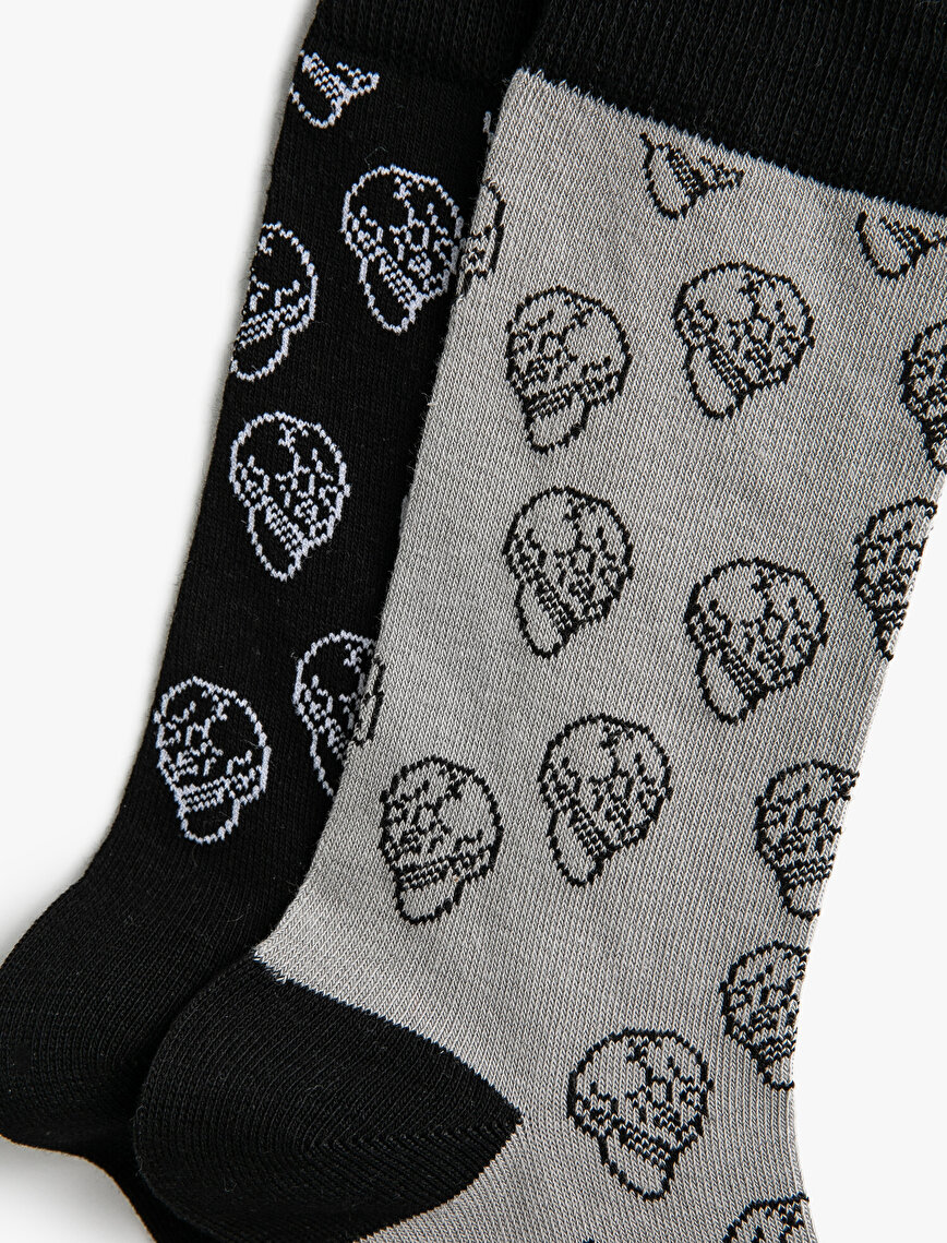 Skull Printed Men Socks Set