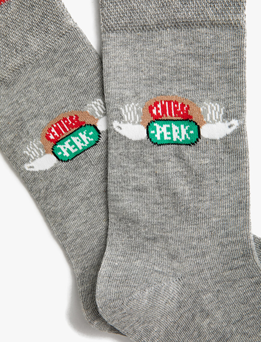 Central Perk Embroidered Socks