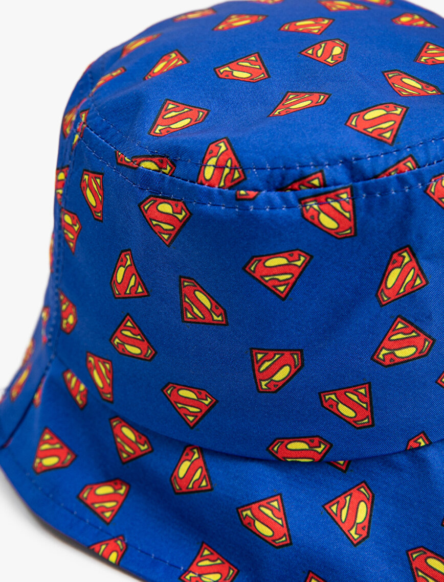 Erkek Çocuk Süpermen Lisanslı Baskılı Şapka