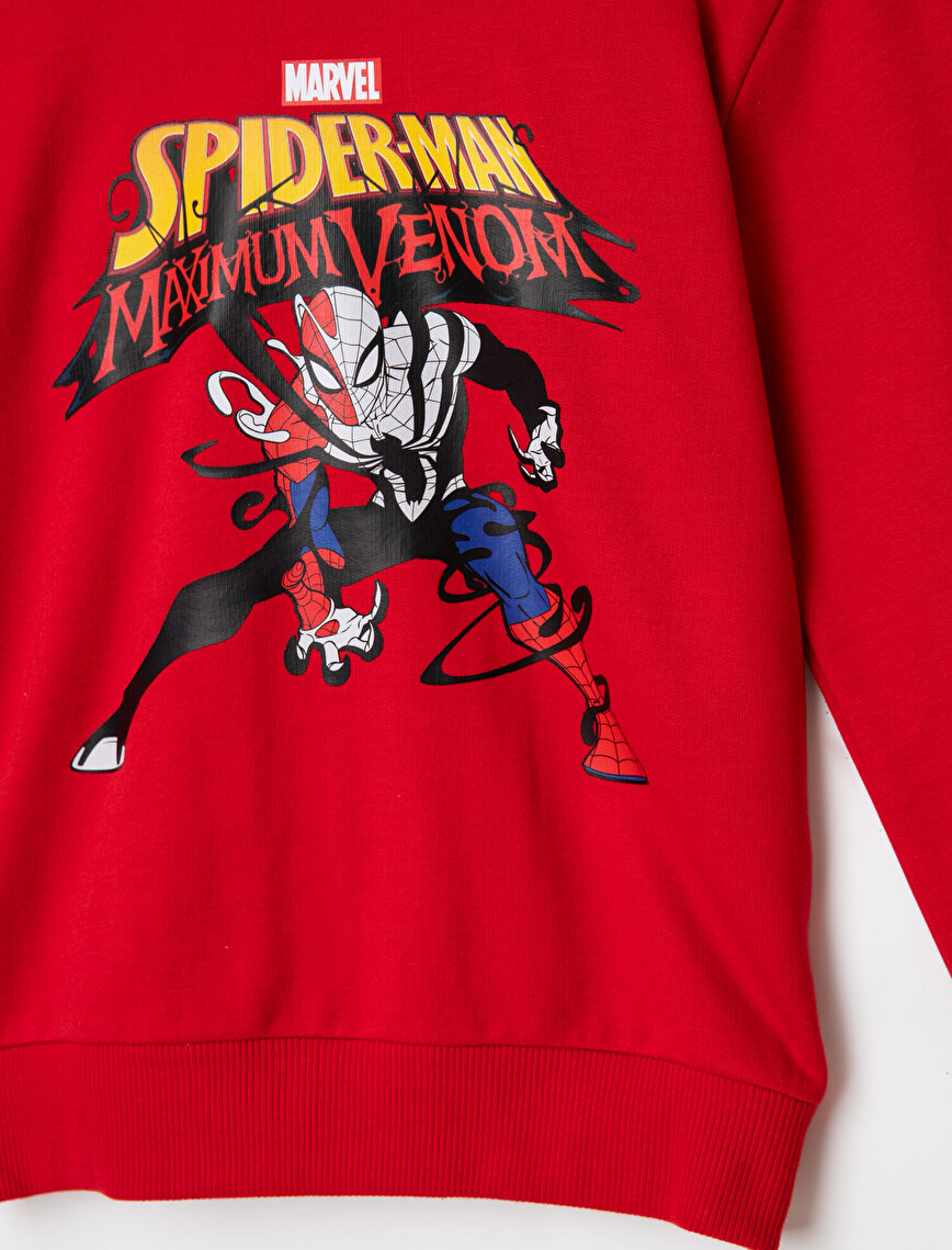 Spider Man Printed Hooded Sweatshirt Licenced