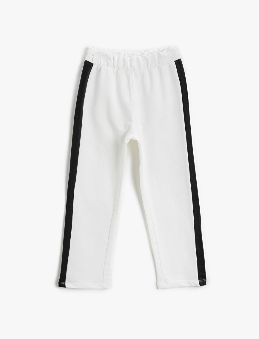 Basic Sweatpants Striped Sides Cotton