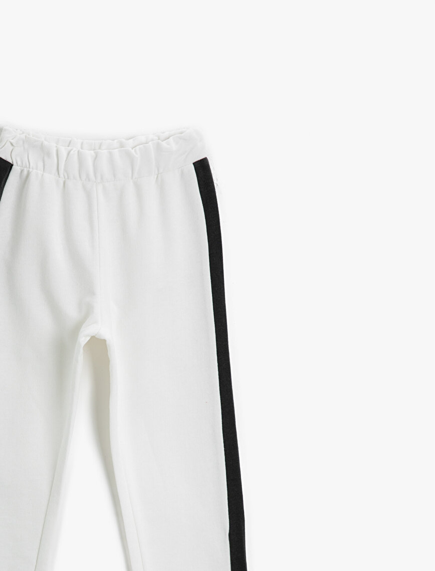 Basic Sweatpants Striped Sides Cotton