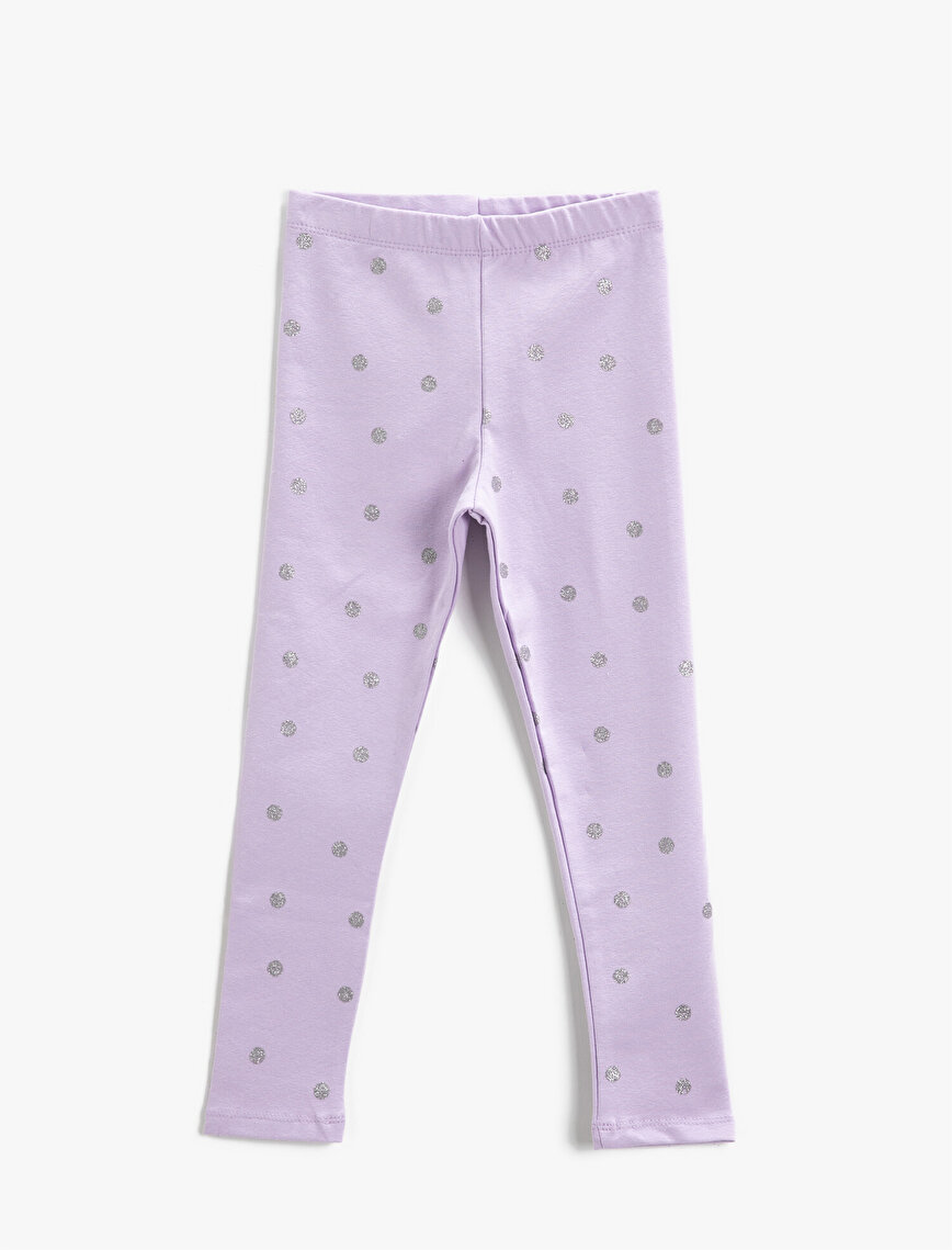 Shimmer Polka Dot Leggings Cotton