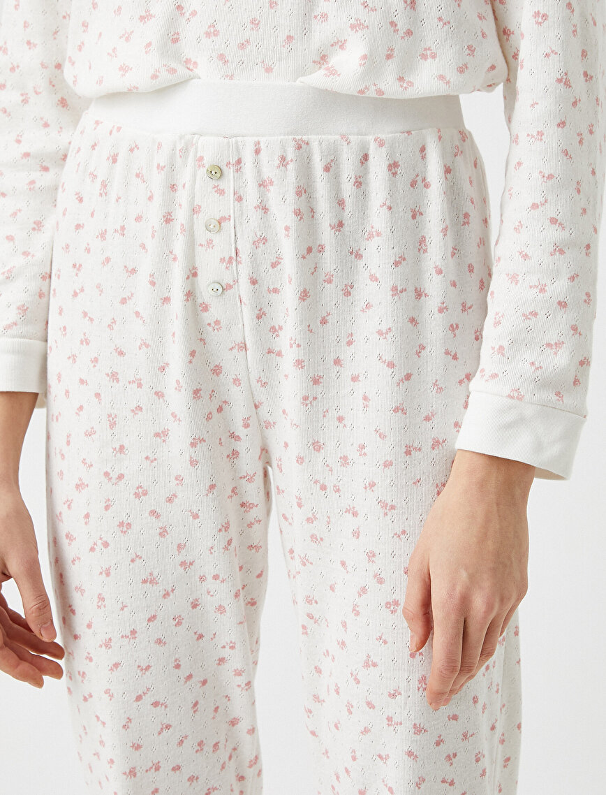 Patterned Cotton Long Sleeve Pyjamas Top