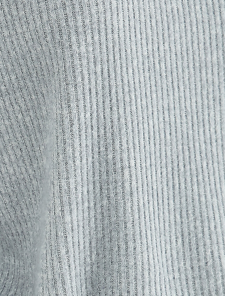 Shirred Waist Long Sleeve Knit Pyjamas Top