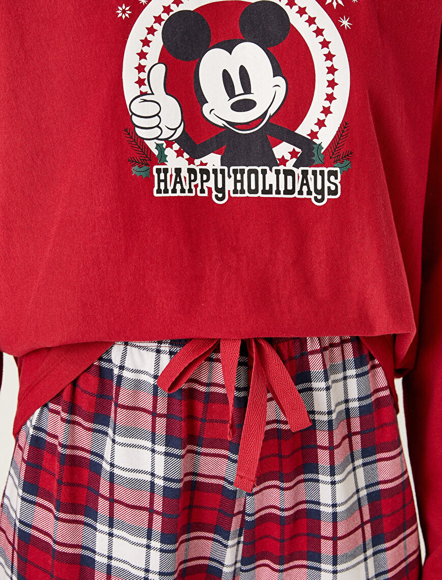 Mickey Mouse Lisanslı Pamuklu Pijama Seti