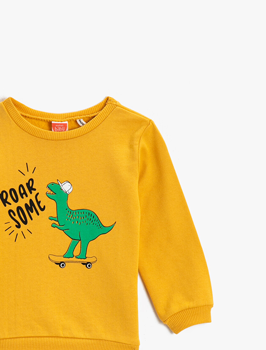 Dinosuar Printed Sweatshirt Cotton