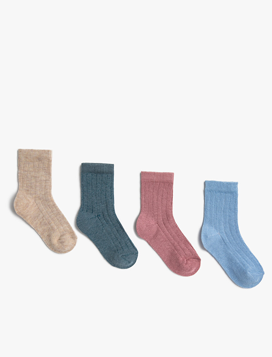 4-Pack Socket Socks Basic Cotton