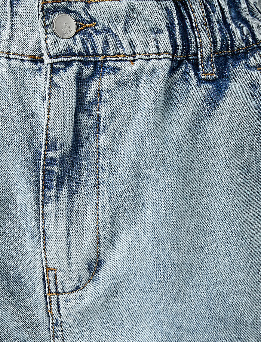 Yüksek Bel Kot Pantolon - Baggy Jean