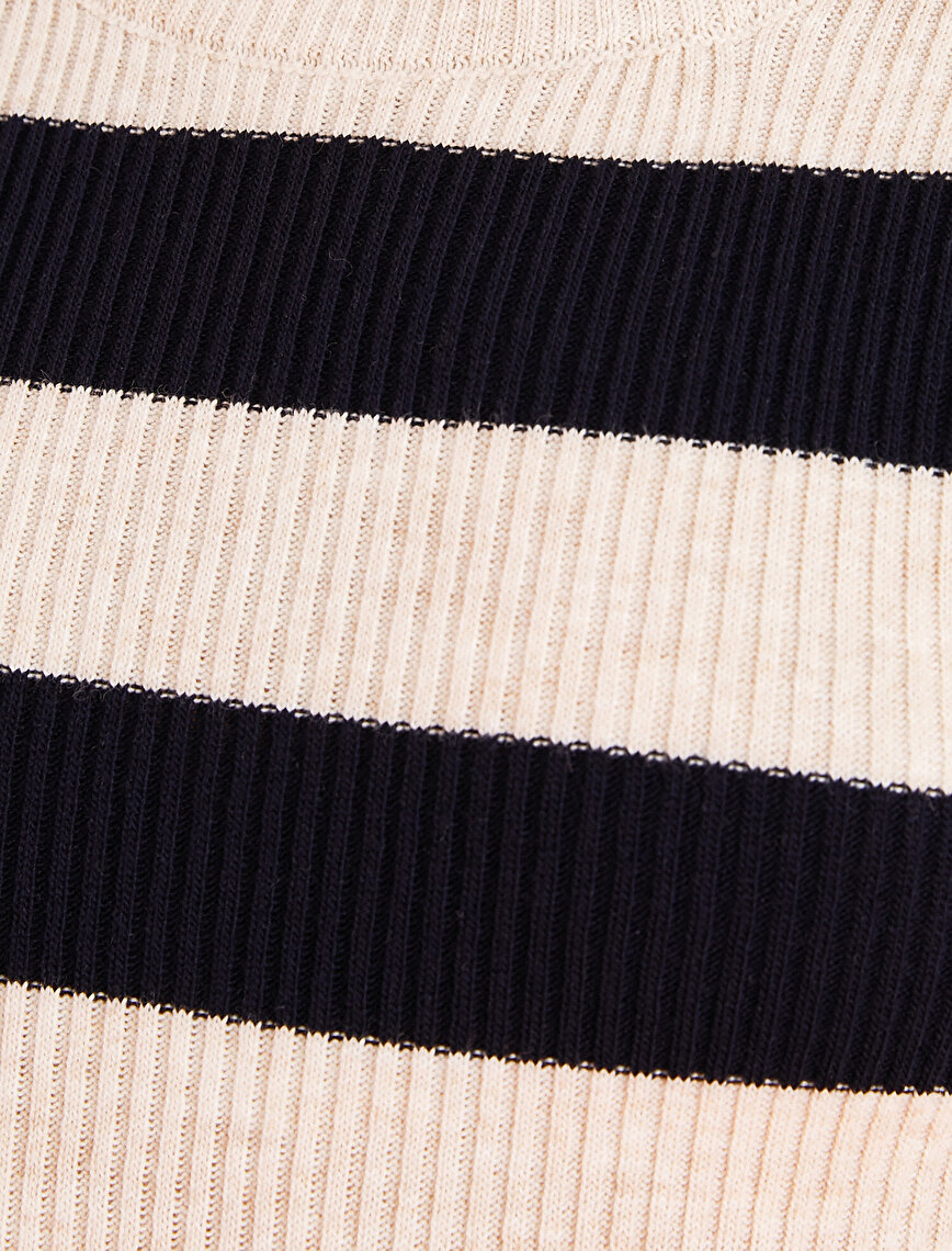 Striped Crew Neck Knit Sweater