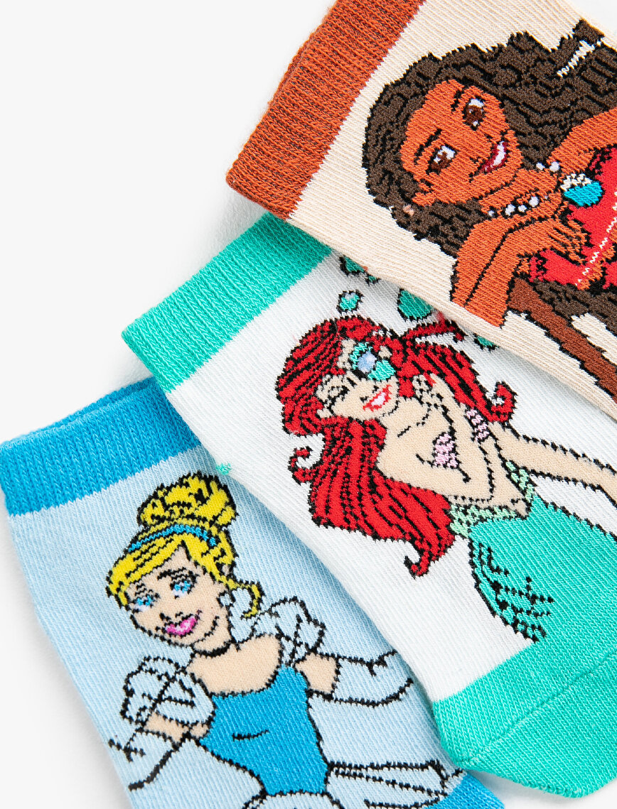 Disney Princesses Lisanslı Baskılı Çorap Seti