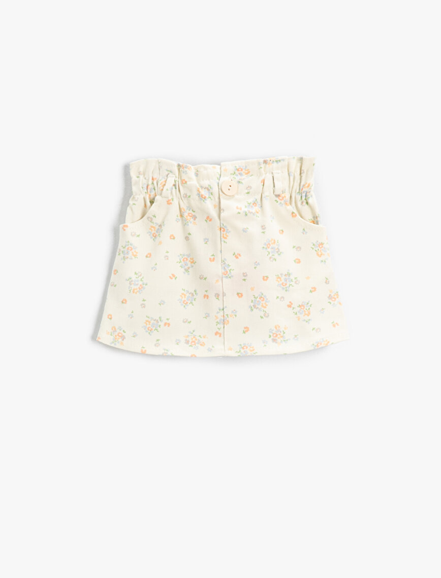 Floral Printed Skirt Cotton