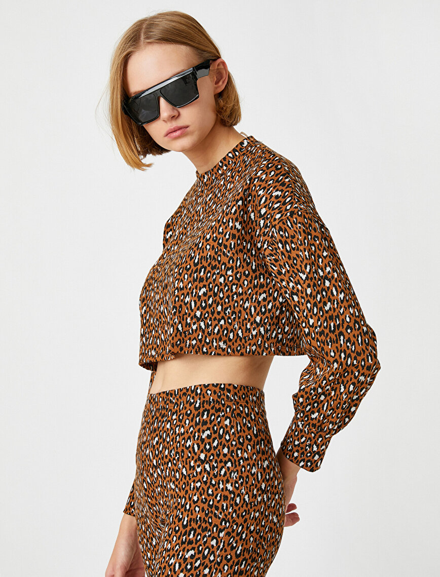 Leopard Crop Sweater