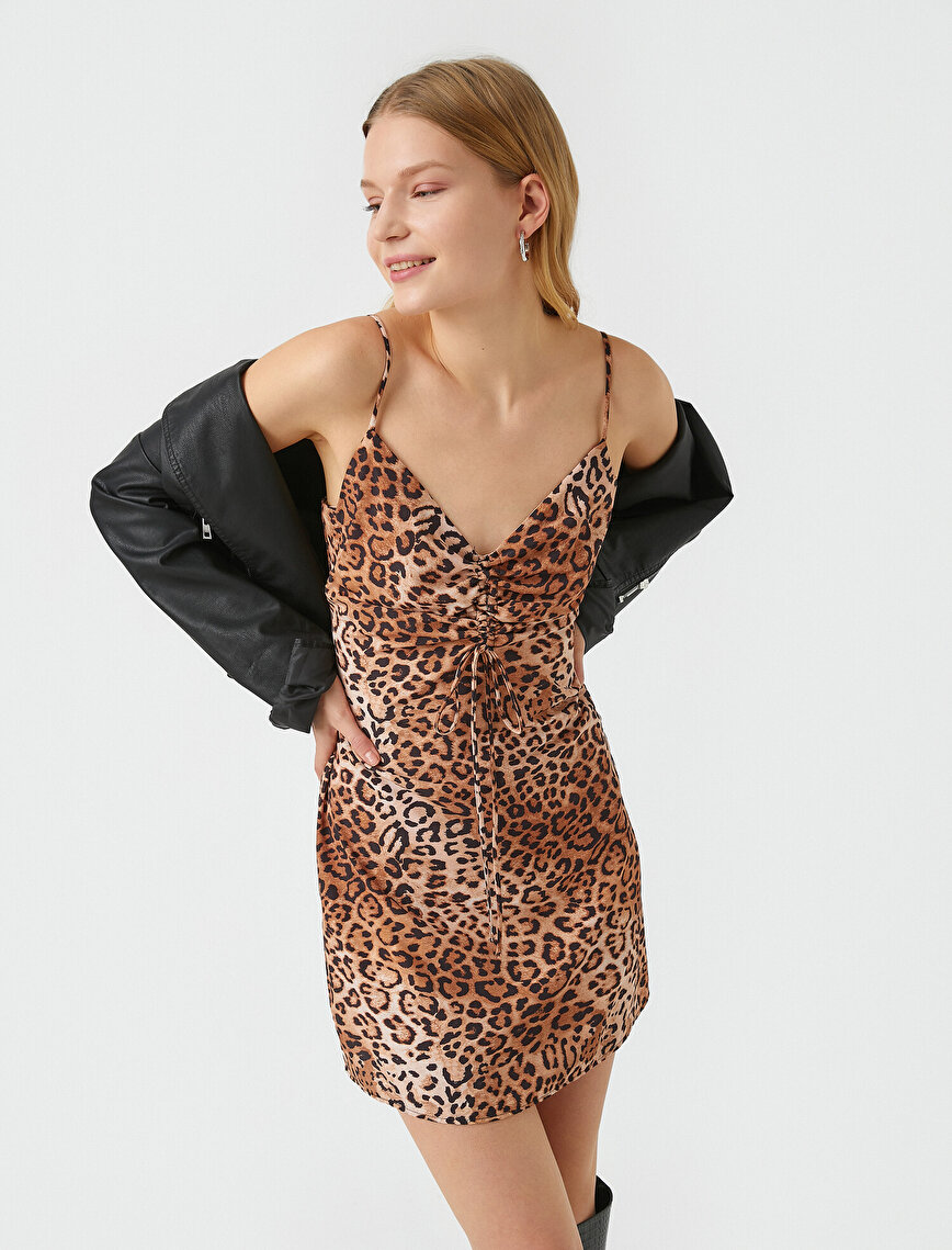 Leopard Patterned Mini Dress