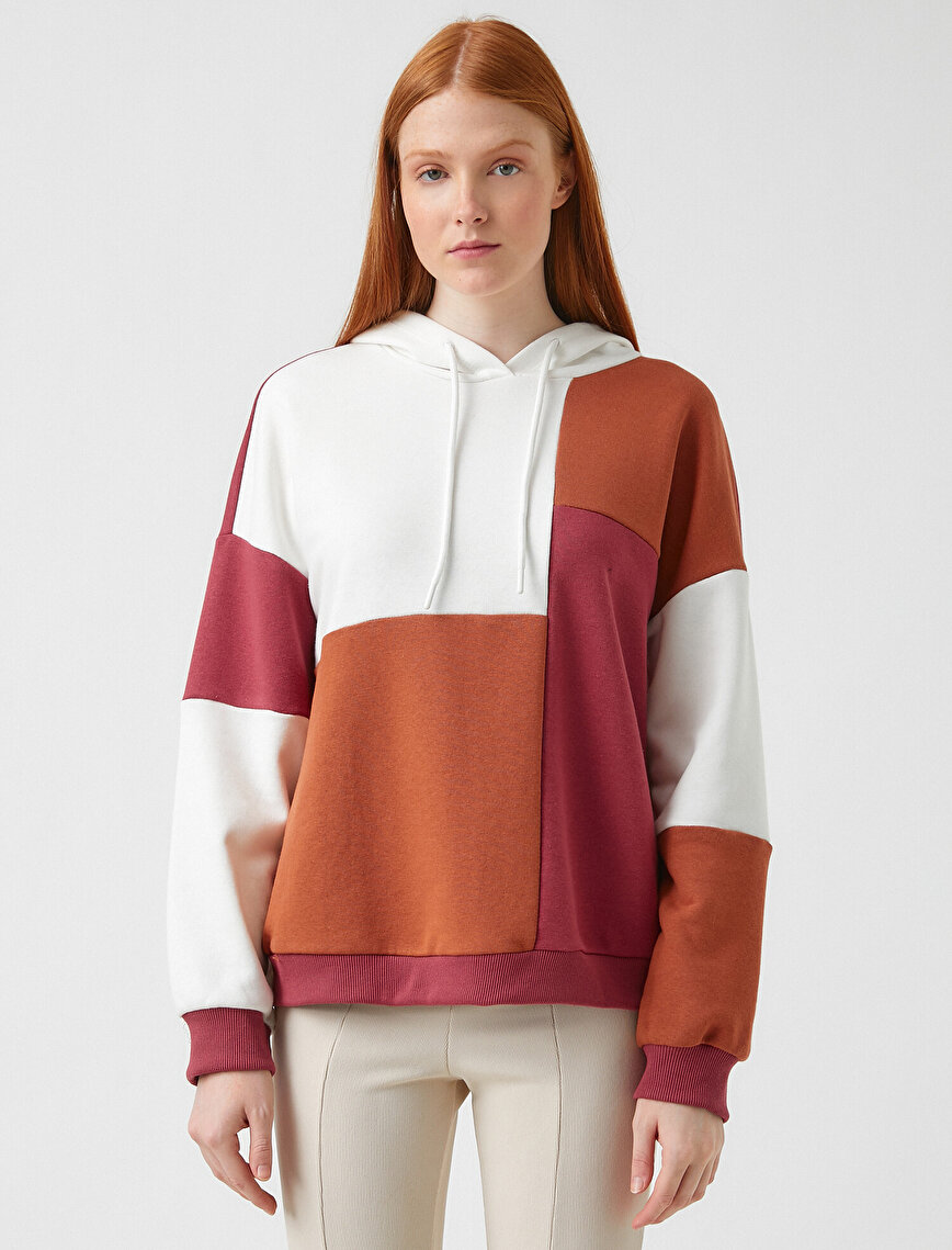 Color Block Hoodie Sweatshirt
