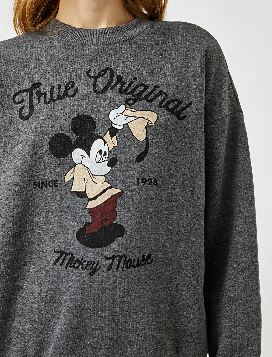 Disney Lisanslı Uzun Kollu Baskılı Sweatshirt