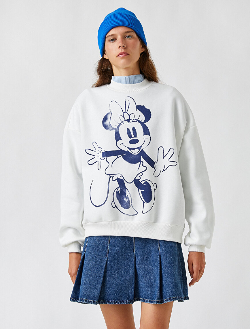Minnie Mouse Lisanslı Sweatshirt