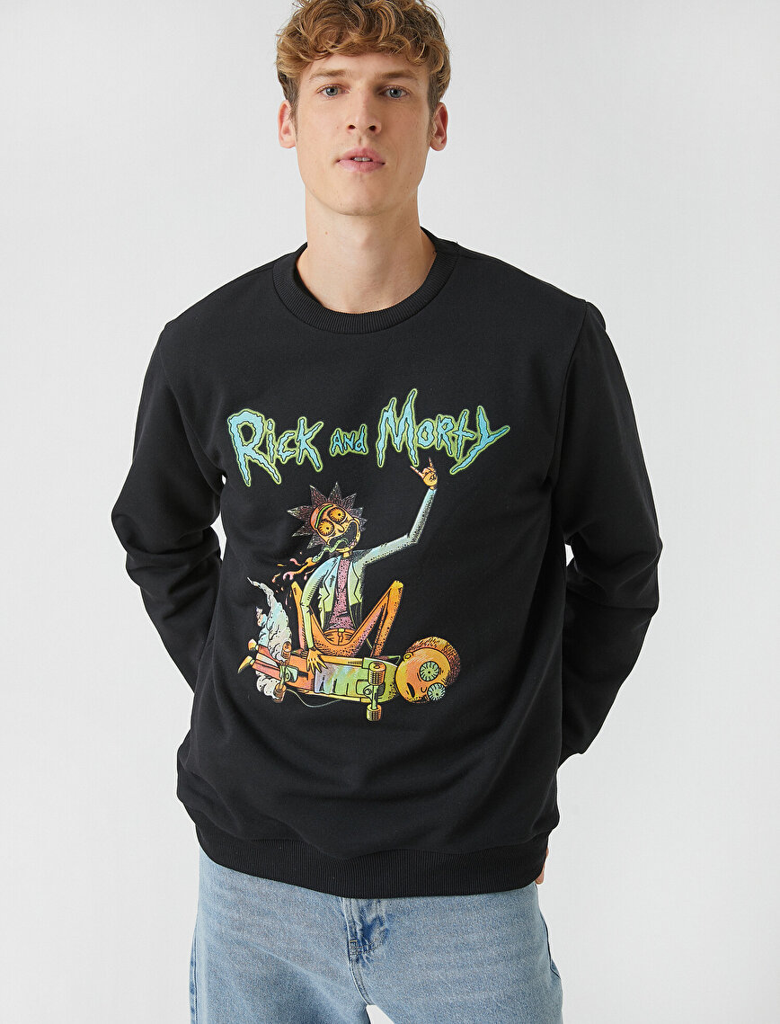 Rick and Morty Sweatshirt Lisanslı Baskılı
