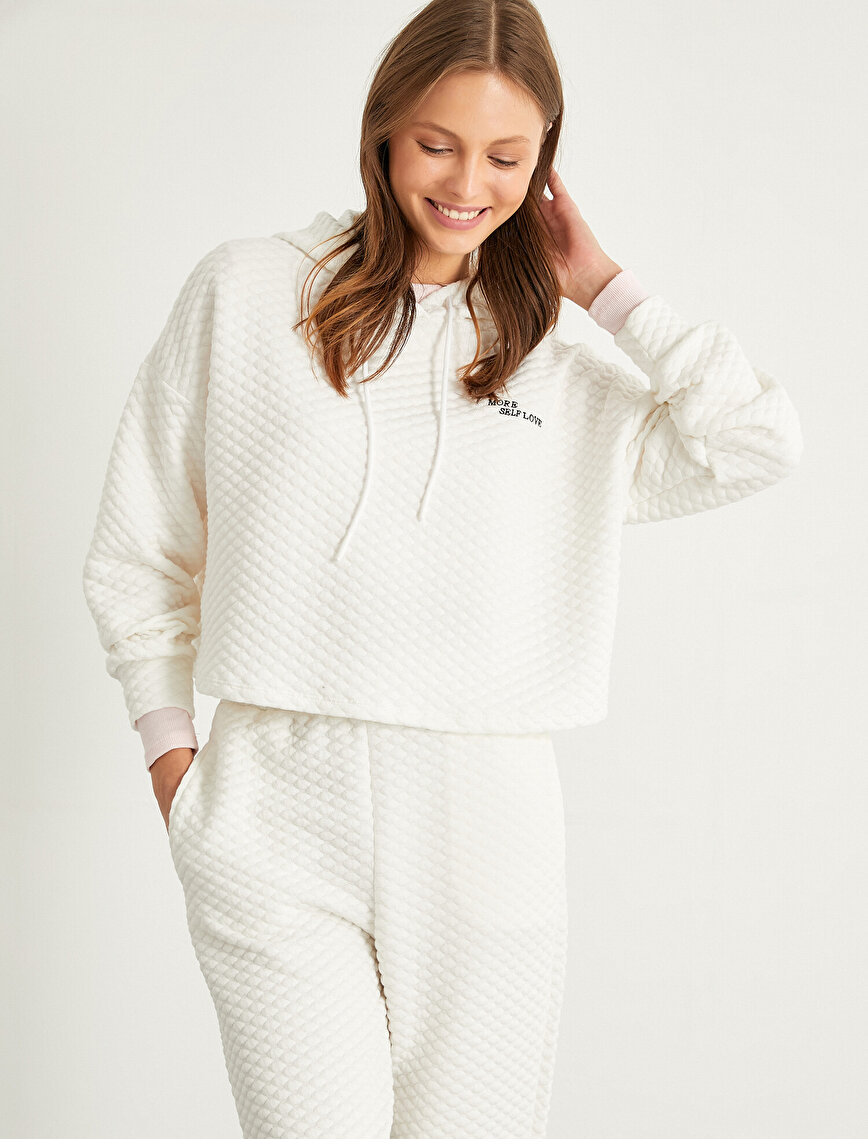 Hooded Quilted Pyjamas Top