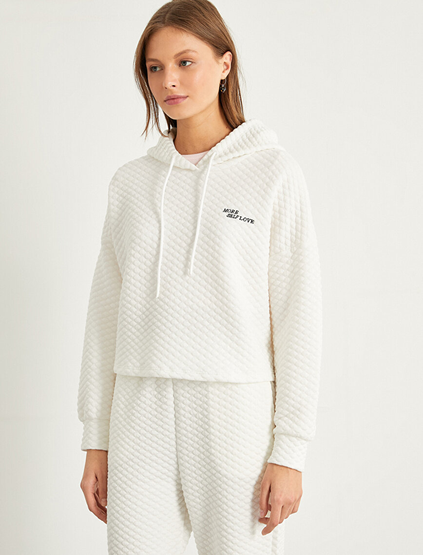 Hooded Quilted Pyjamas Top