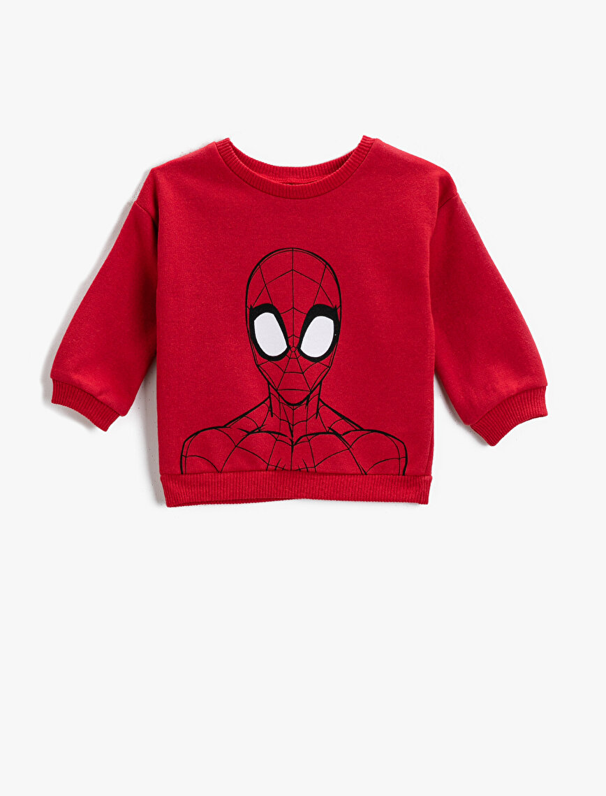Spider Man Baskılı Sweatshirt Lisanslı