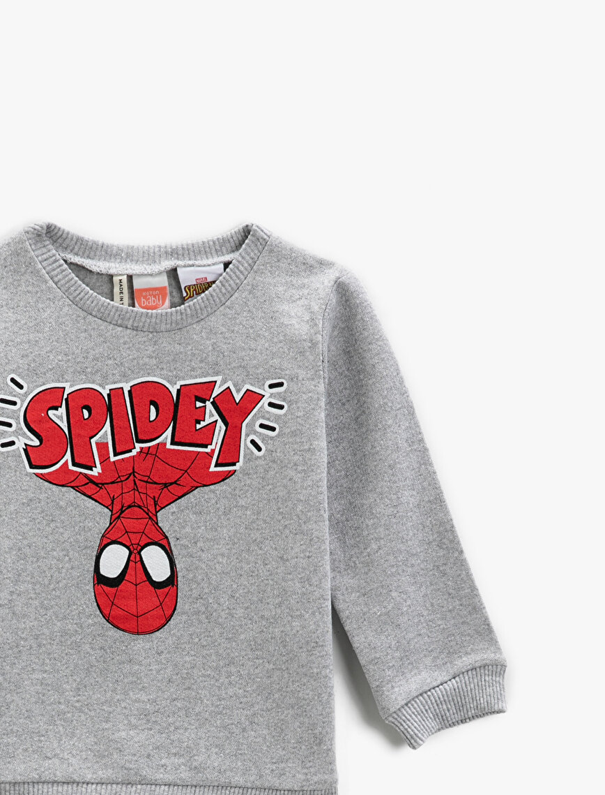 Spider Man Printed Sweatshirt Crew Neck Licenced