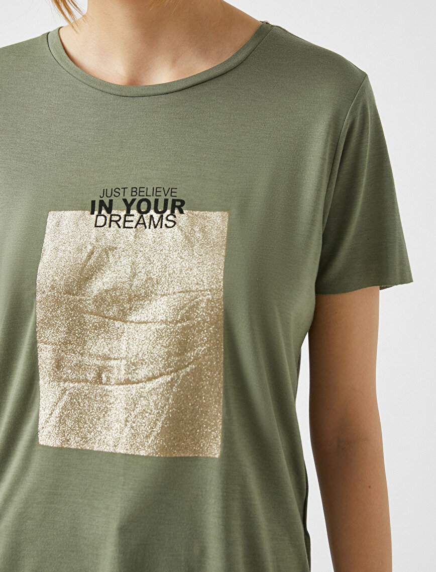 Crew Neck Short Sleeve Printed T-Shirt