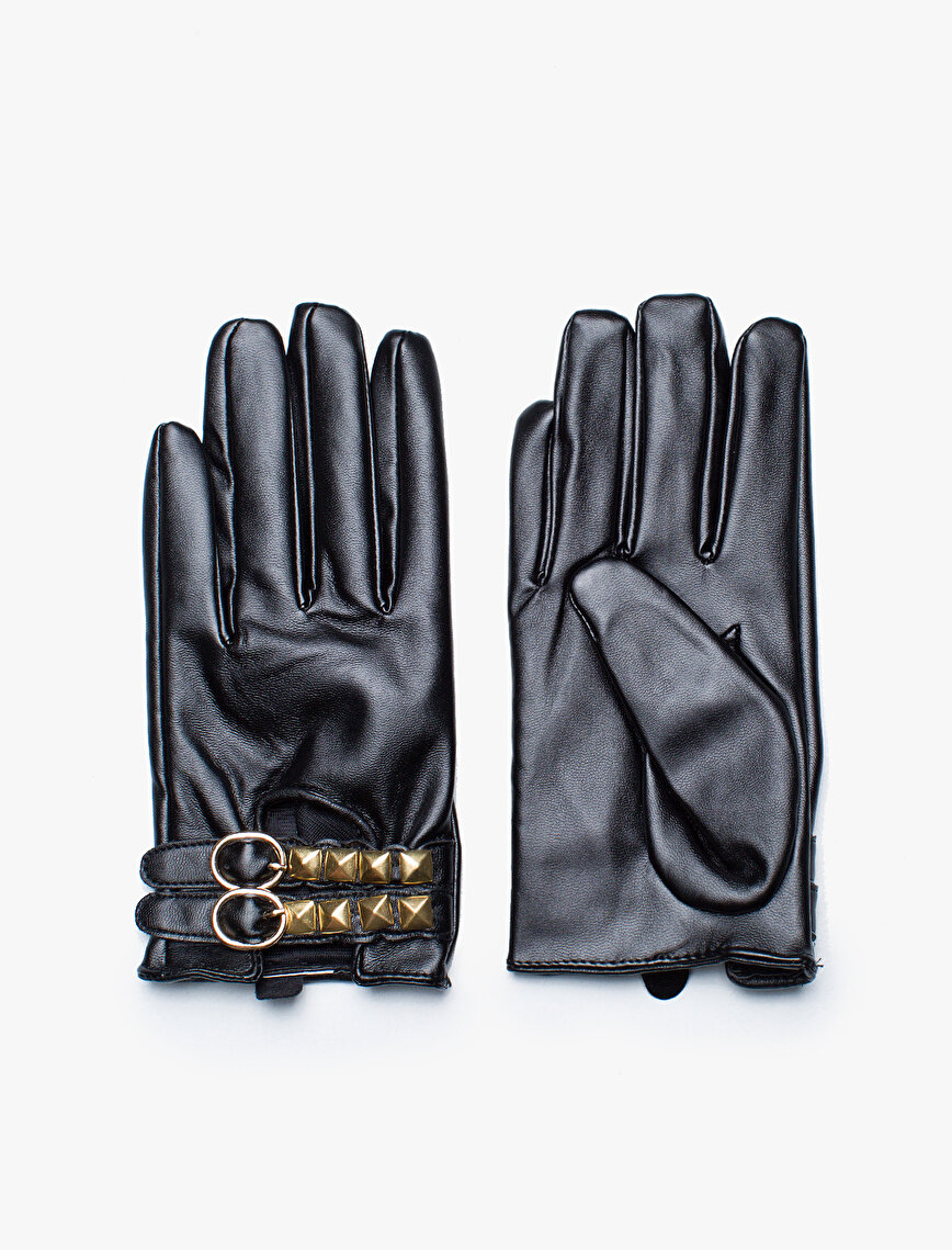 Buckle Detailed Glove