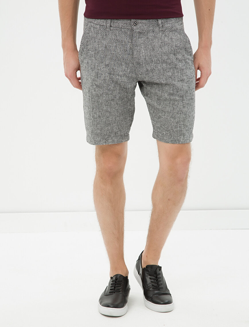 grey cotton shorts