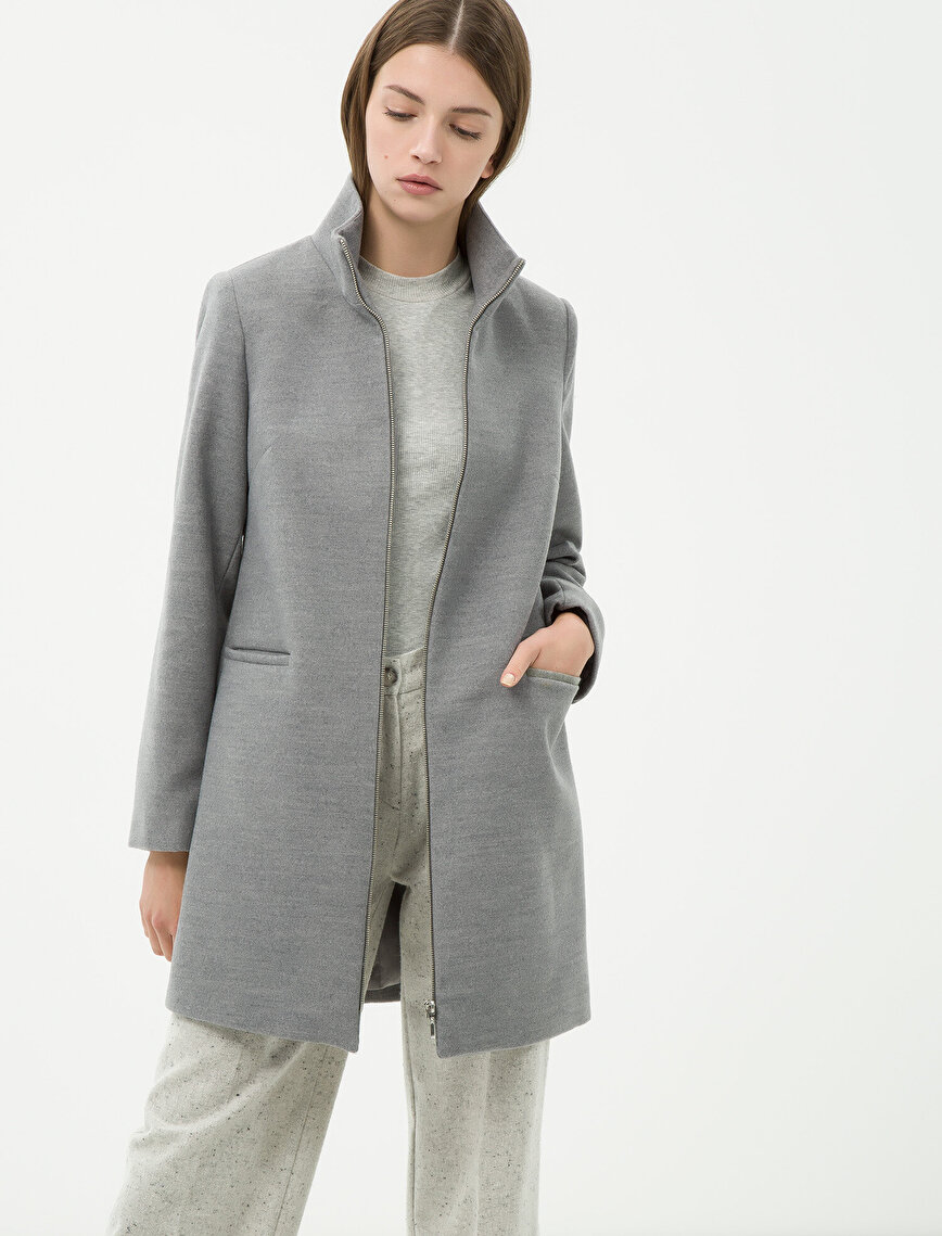 grey overcoat wool