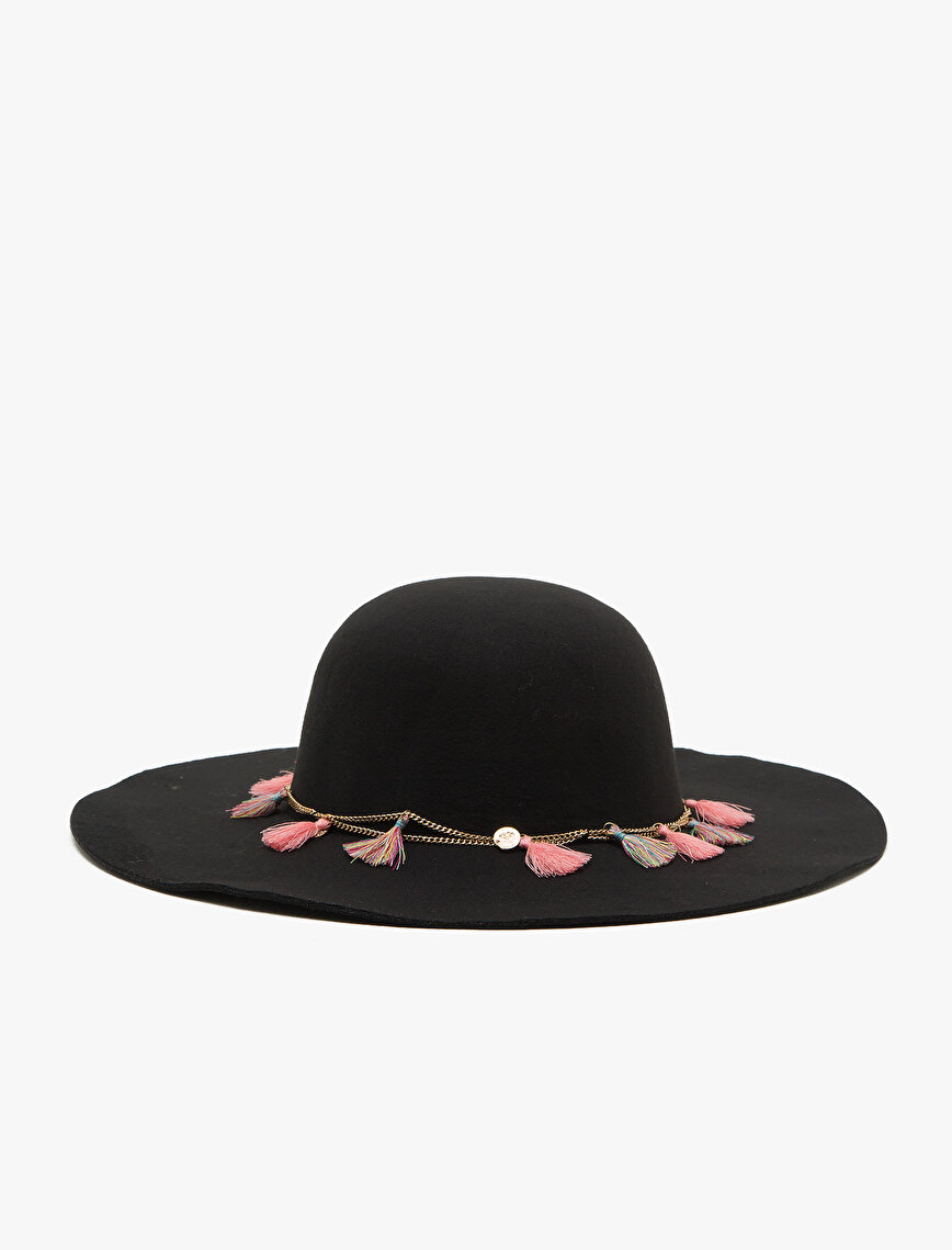 Tassel Detailed Hat