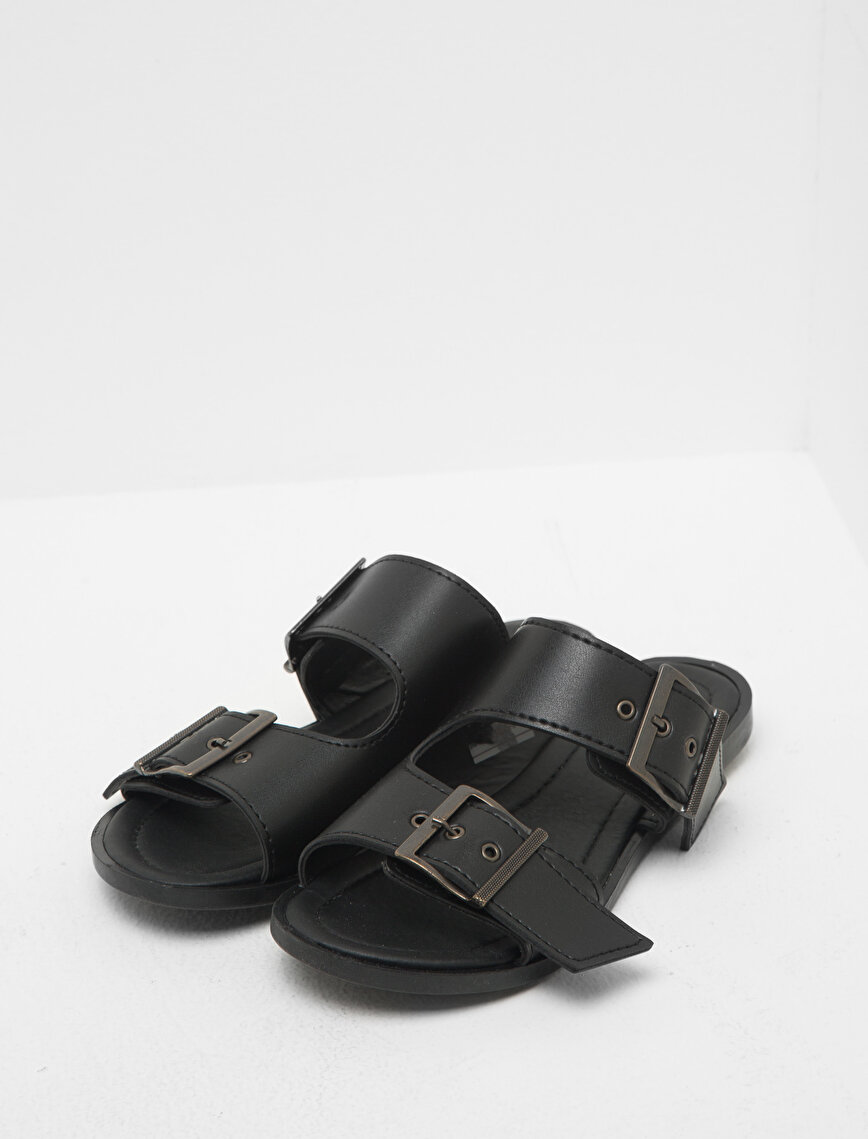 Buckle Detailed Slippers