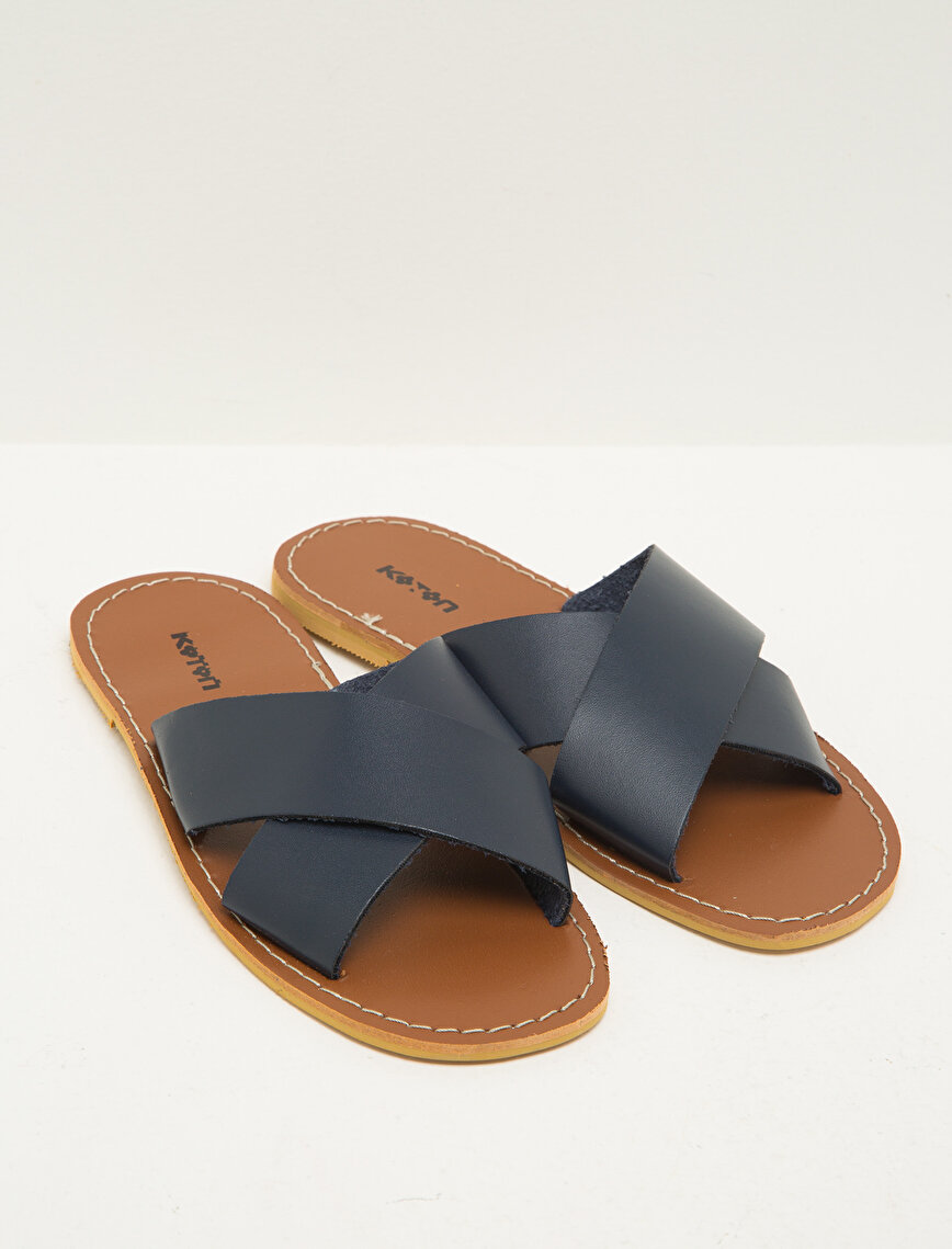 Leather Look Slipper